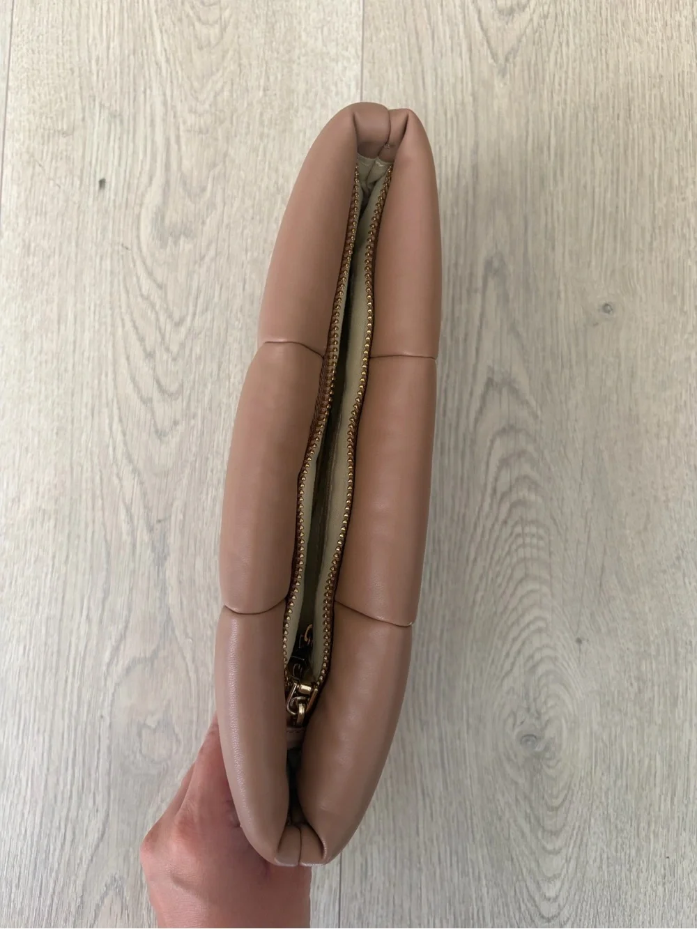 Shiraleah Quilted Rectangular Leather Clutch Purse in Warm Cognac